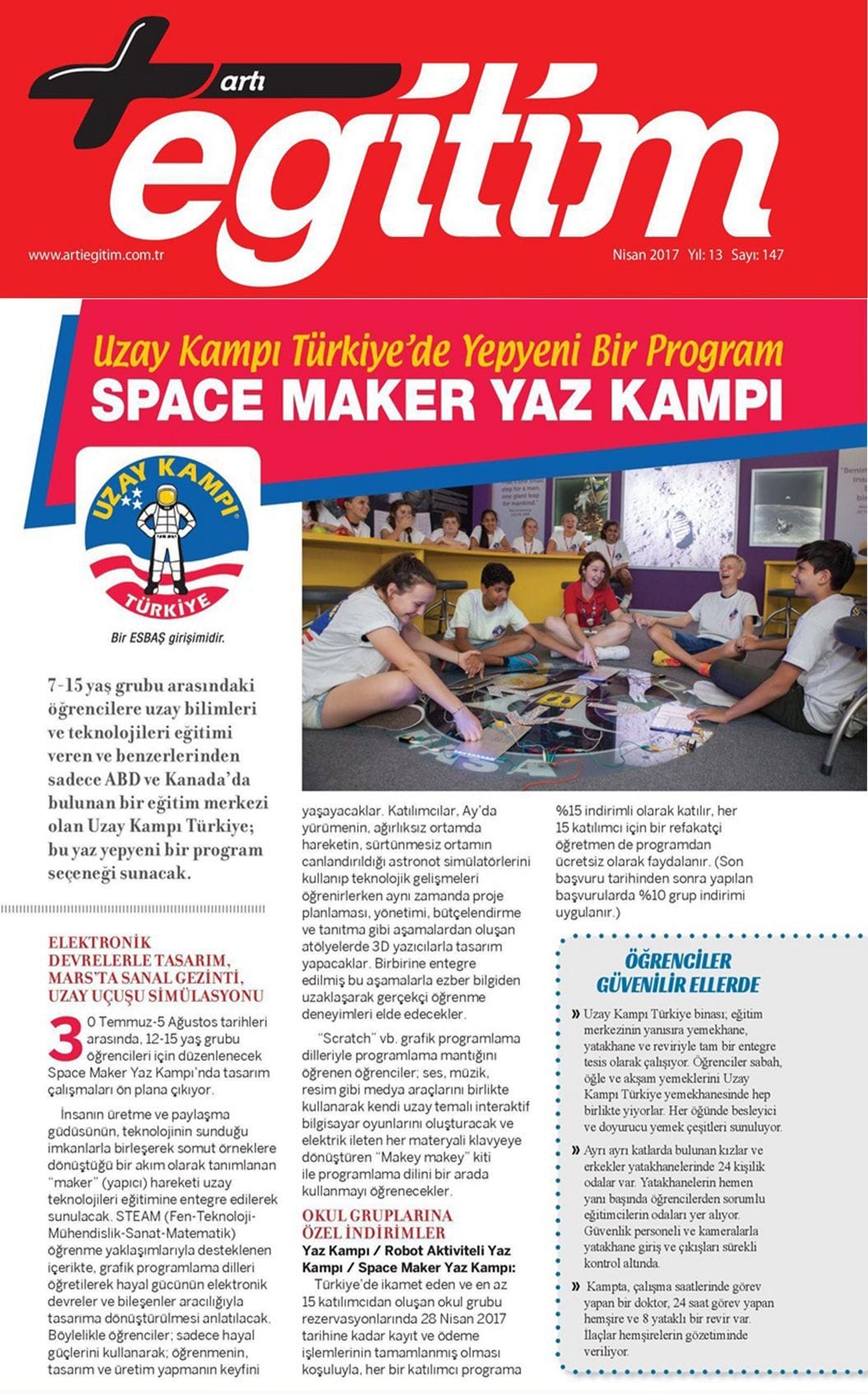 ARTI EĞİTİM && Uzay Kampı TÜrkiye'de Yepyeni Bir Program Space Maker Yaz Kampı